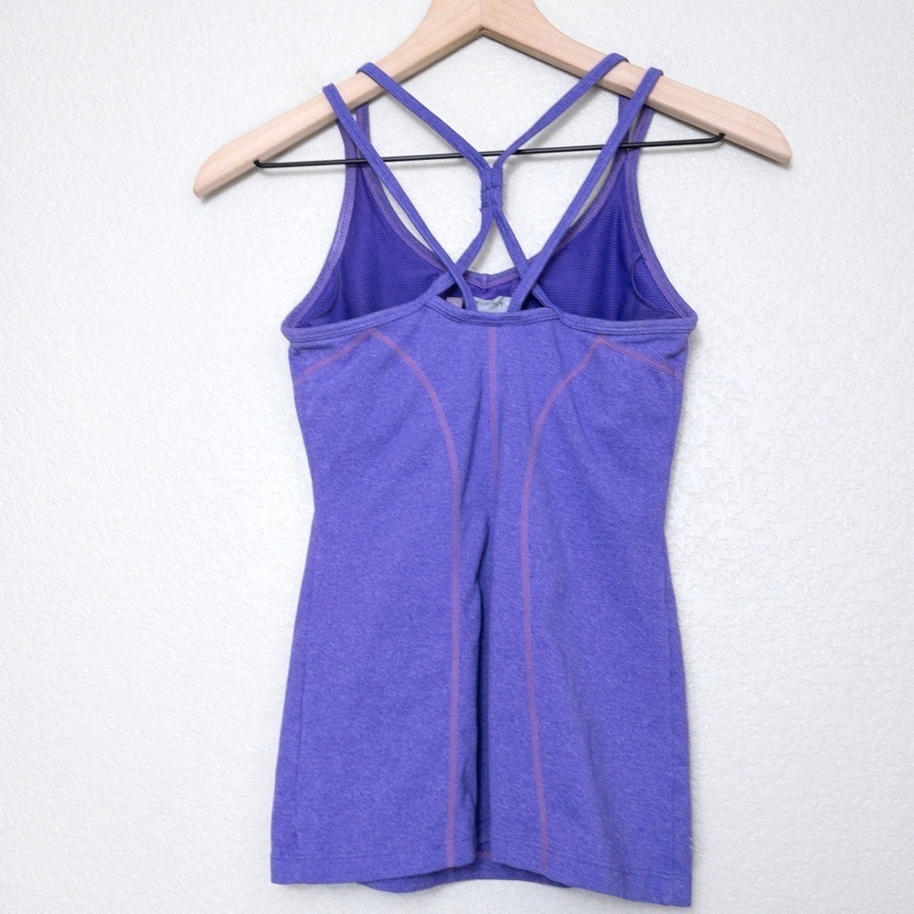Athleta Empowerment Strappy Back Tank XXS Purple Yoga Athletic Sporty - Picture 5 of 8